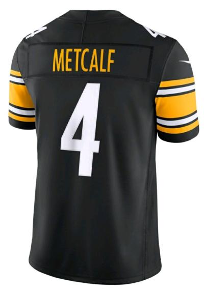 New DK Metcalf Pittsburgh Steelers Game Player Jersey  Black - Thumbnail 2