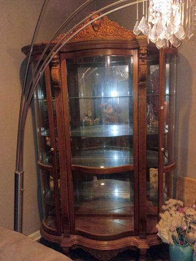 wooden display cabinet
