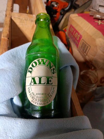 2 Downs Ale vintage green glass Bottle - Thumbnail 5