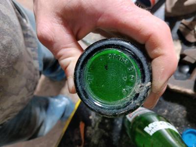 Rare Yahoo Mtn Dew Green Glass Bottle - Thumbnail 2