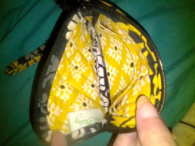 Vera  Bradley Wristlet yellow black and olive - Thumbnail 2