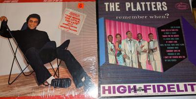 Soul Lot  Johnny Mathis The Platters  2 Pc Vinyl Record Lot