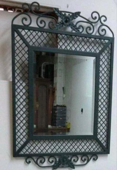 Ethan Allen wrought iron mirror - Thumbnail 1
