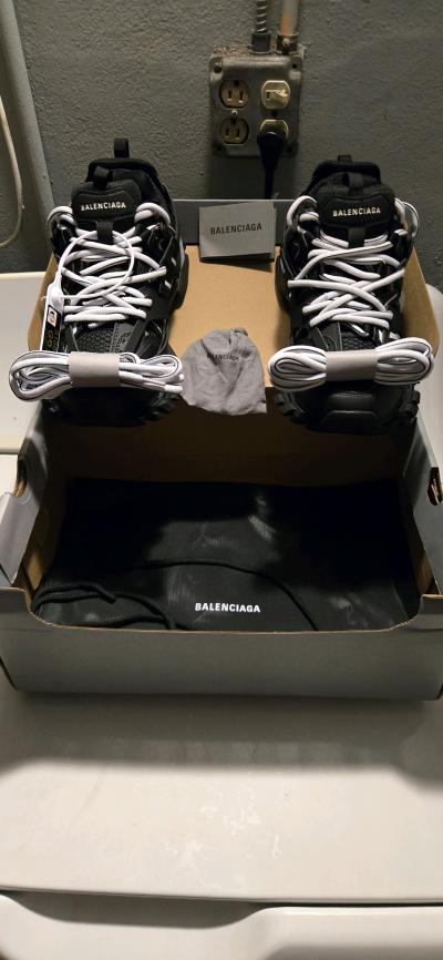 balenciaga tracks led black and white