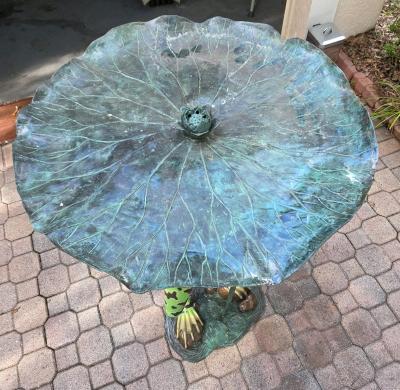 Nifao Frog Outdoor Bronze Fountain Green - Thumbnail 11