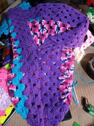 Crochet Multi Colored Baby Bunting