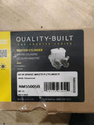 QualityBuilt NM55005B Master Cylinder 170 air fittings n bat