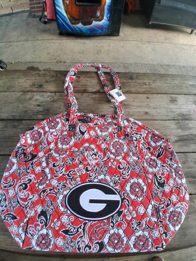 Quilted XLG Georgia Bulldogs Tote - Thumbnail 2