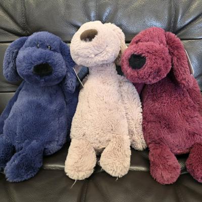 Rare HTF Jellycat Splootie Puppy Dog Plush Set  Retired Colo