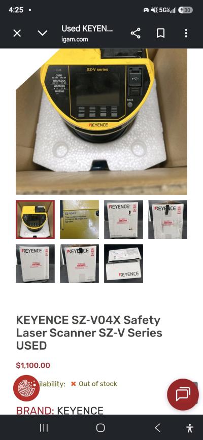 Keyence SZV Series Model SZV04X Multifunction Laser Saftey S - Thumbnail 2
