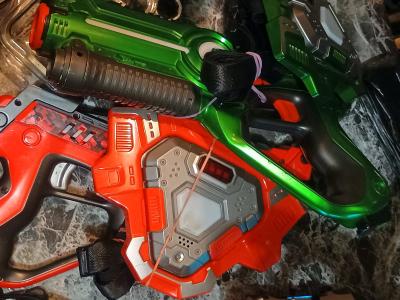 two laser tag guns