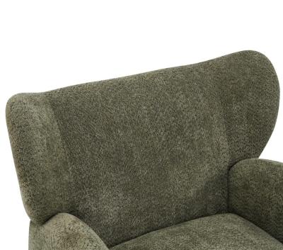 2 Brand New Modern Boucl Accent Chairs  Olive Green - Thumbnail 10