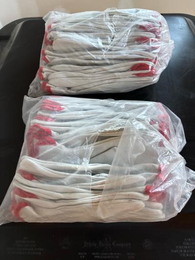 23 pairs medium leather work or driving gloves