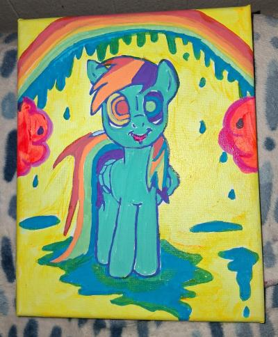 my Lil pony tripping over rainbows
