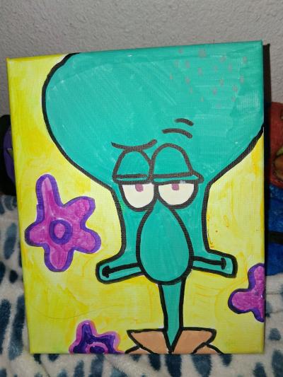 squidward painting
