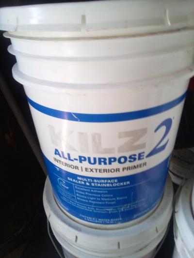 Two all purpose 5 gallon paint