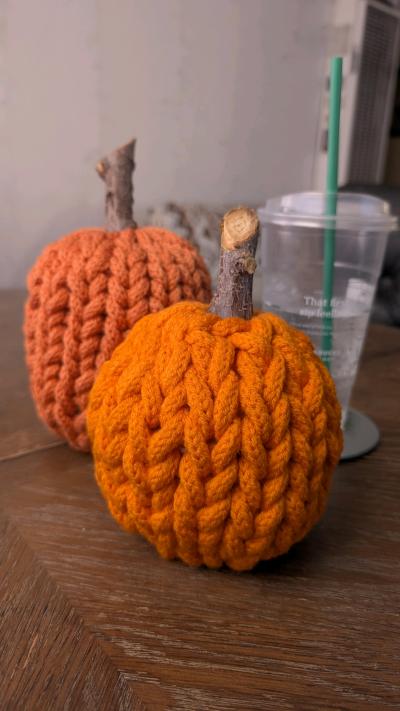 set of 2 Chunky Pumpkins
