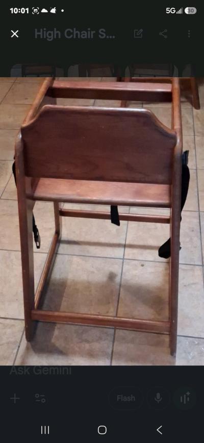 Premium Solid Wood High Chair  Clean Sturdy  Safe 90 - Thumbnail 6