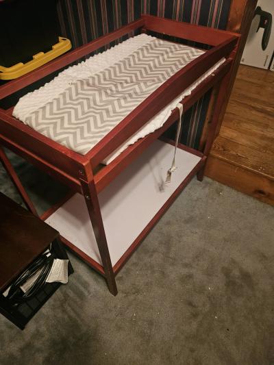 Wooden changing table