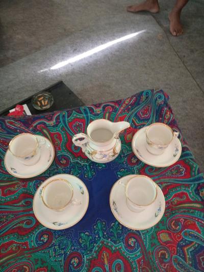 Vintage Antique Demitasse Espresso Tea Coffee Set Porcelain - Thumbnail 5