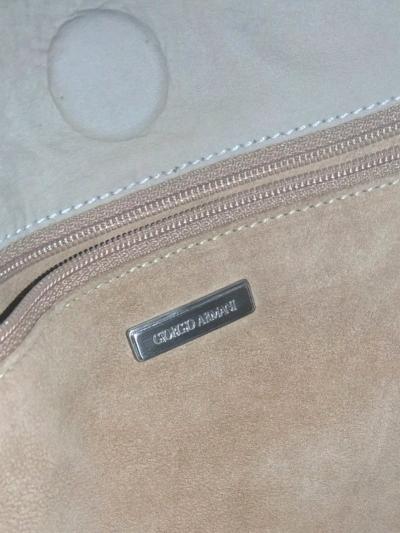 Giorgio Armani White Leather Soft Calfskin - Thumbnail 6