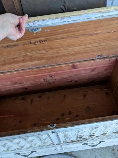 large antique chest painted decent condition - Thumbnail 3