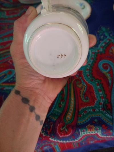 Vintage Antique Demitasse Espresso Tea Coffee Set Porcelain - Thumbnail 2