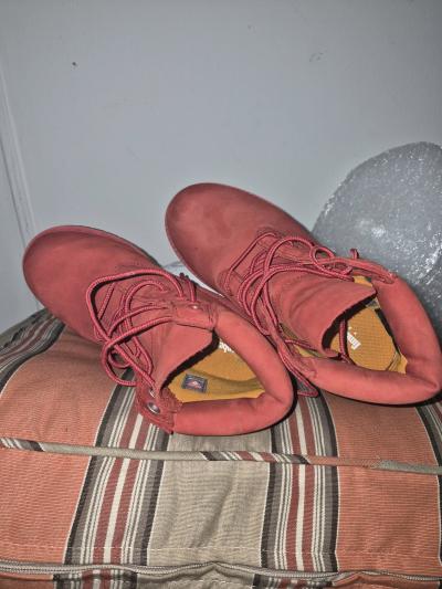 Timberland Premium 6Inch Waterproof Boots Red Good Condition - Thumbnail 3