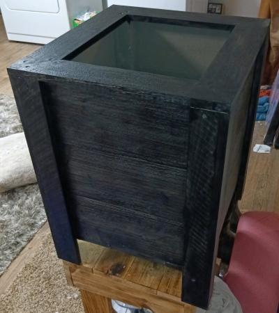 Handcrafted Wooden Porch Planter Box  Dark Stain Finish - Thumbnail 3