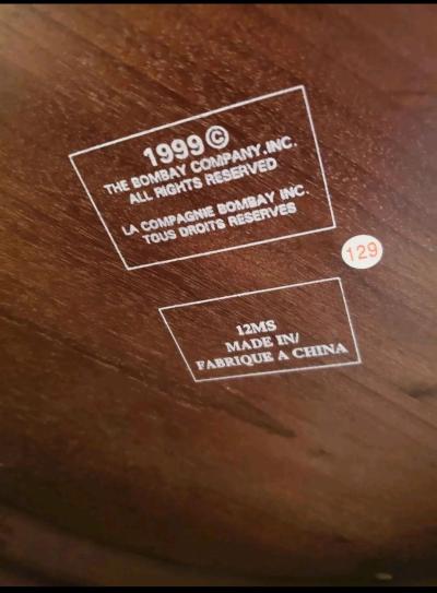 vintage bombay travertine column cabinet - Thumbnail 2