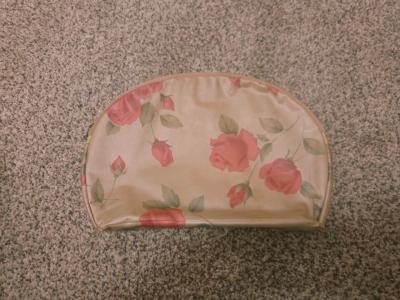 small floral vintage cosmetics bag