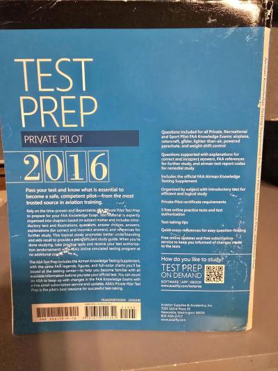 ASA Private Pilot Test Prep 2016  FAA Testing Supplement Set - Thumbnail 2