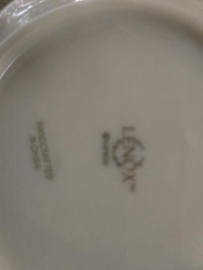 Vintage OMC Japan Lotus White Rice Bowl Porcelain Mint - Thumbnail 2