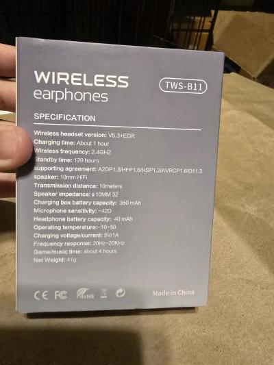 Bundle 2 Pairs Wireless Earphones  Hyundai Fit 2  TWSB11  Br - Thumbnail 4