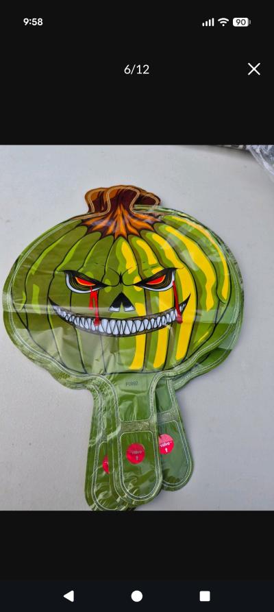 pumpkin faced Halloween balloons 5 different balloons 20ea - Thumbnail 3