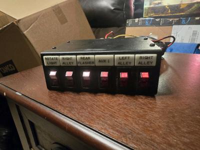 Tested  Working  6 Gang EmergencyLight  Auxiliary Rocker Swi