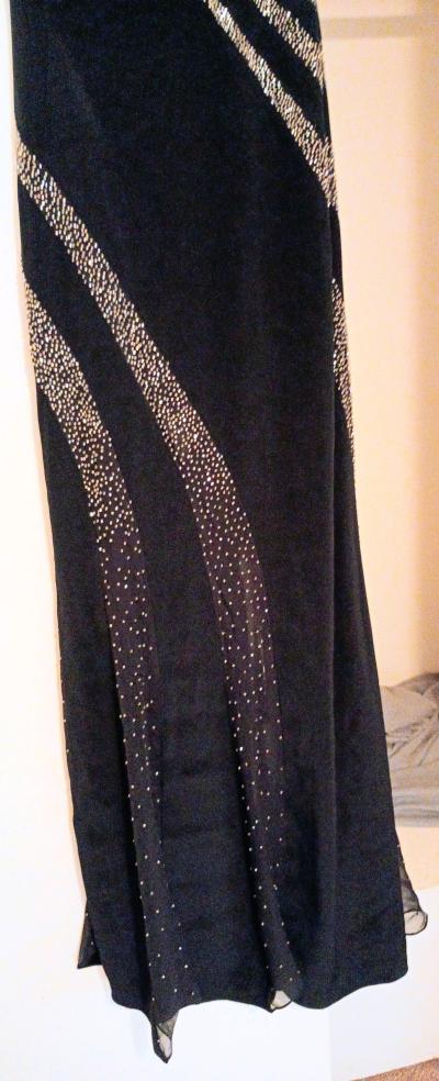 Vintage Y2K Tiffany Designs 100 Silk Rhinestone Gown sz 4 - Thumbnail 3