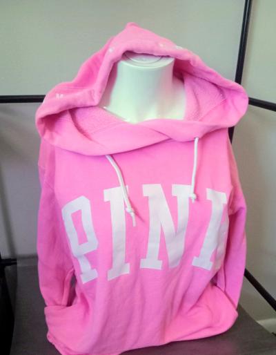 Victorias Secret PINK Campus Hoodie Surfer Hot Pink XS - Thumbnail 6
