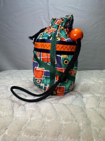 colorblock drawstring pouch bag - Thumbnail 4