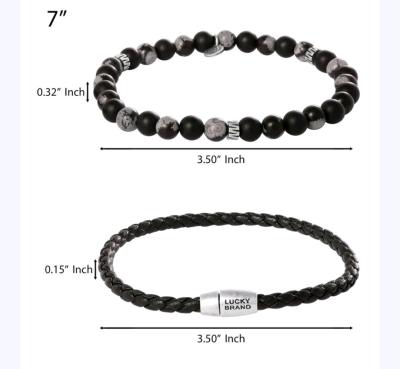 Lucky Brand Stretch Bead  Magnetic Cord Bracelet Set  2 Piec - Thumbnail 4