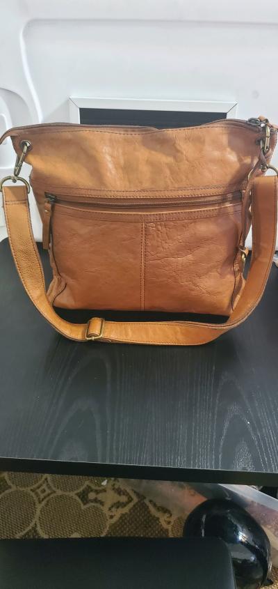 Fossil Embossed Leather Crossbody Bag - Thumbnail 2