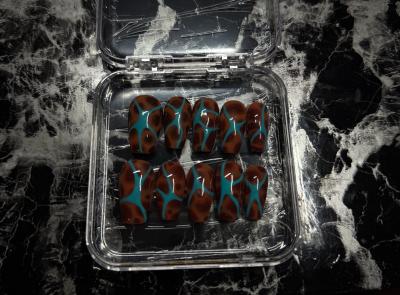 custom hand painted press on nails - Thumbnail 2