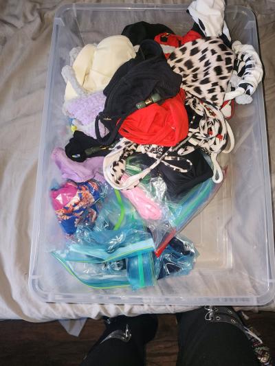 bins of small and medium swim suits - Thumbnail 2