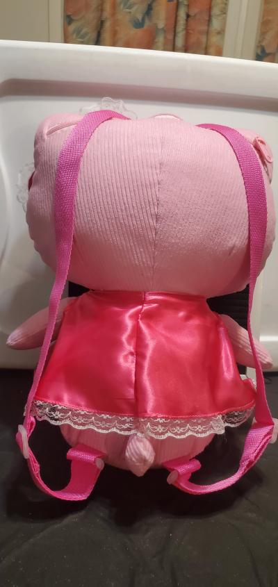Hello Kitty Pink Plush Backpack  Cute Satin Dress  New Witho - Thumbnail 2