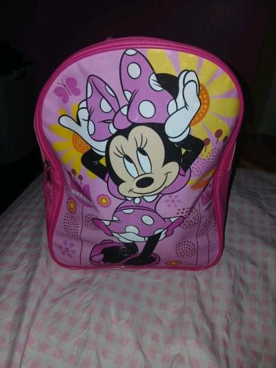 disney minnie mouse pink purple polka dot mini backpack