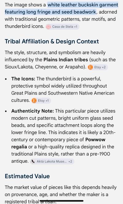 Historical Native American shawl and skirt set - Thumbnail 5