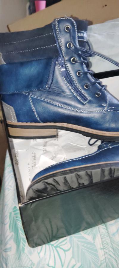 Mens Navy Blue Tod Welsh Shoes - Thumbnail 4