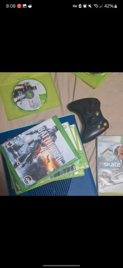 xbox 360 with games