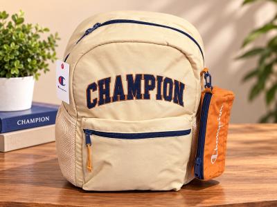 Mochila Champion Unisex Beige con Estuche Desmontable  Estil - Thumbnail 3