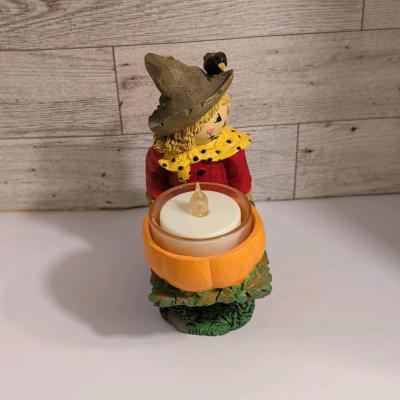 Yankee Candle Halloween Scarecrow Barrel Tea Light Holder - Thumbnail 5